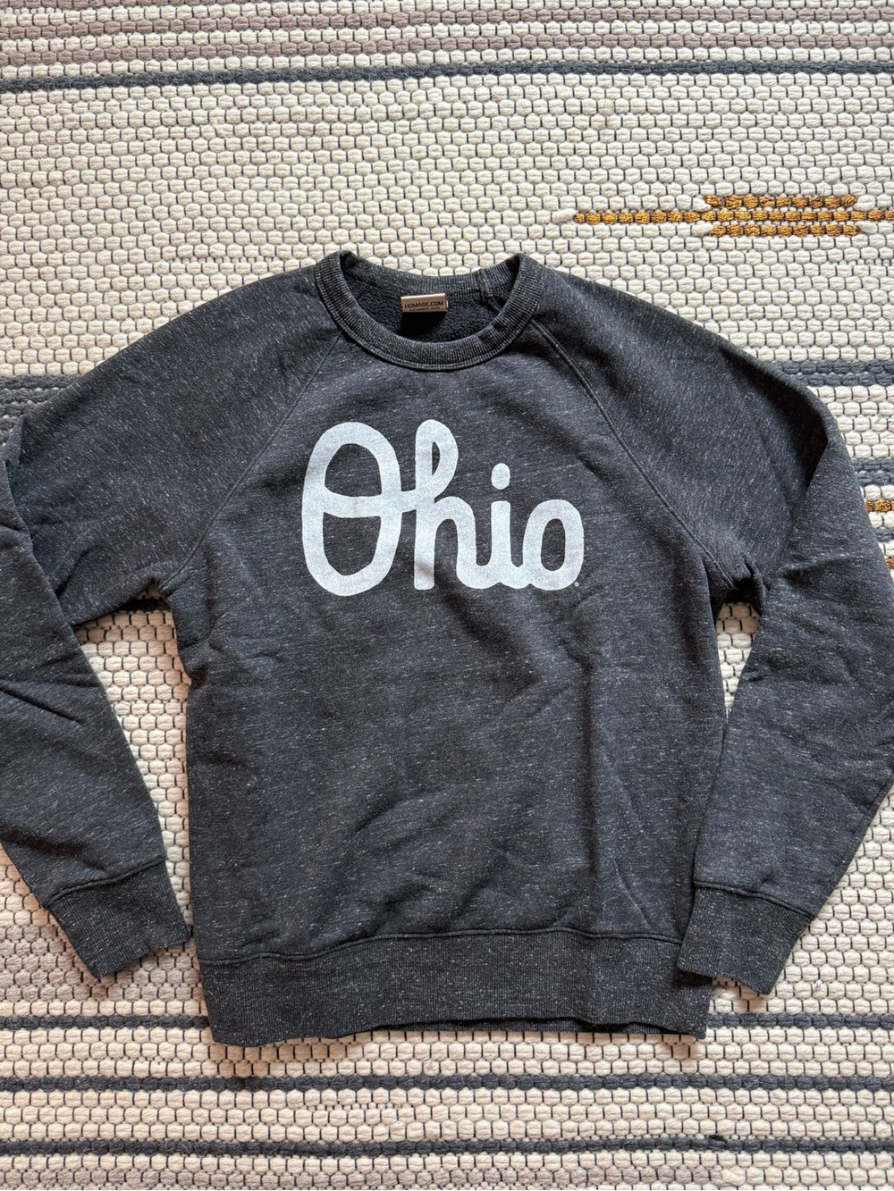 HOMAGE Ohio Crewneck Sweatshirt - Charcoal with White Script